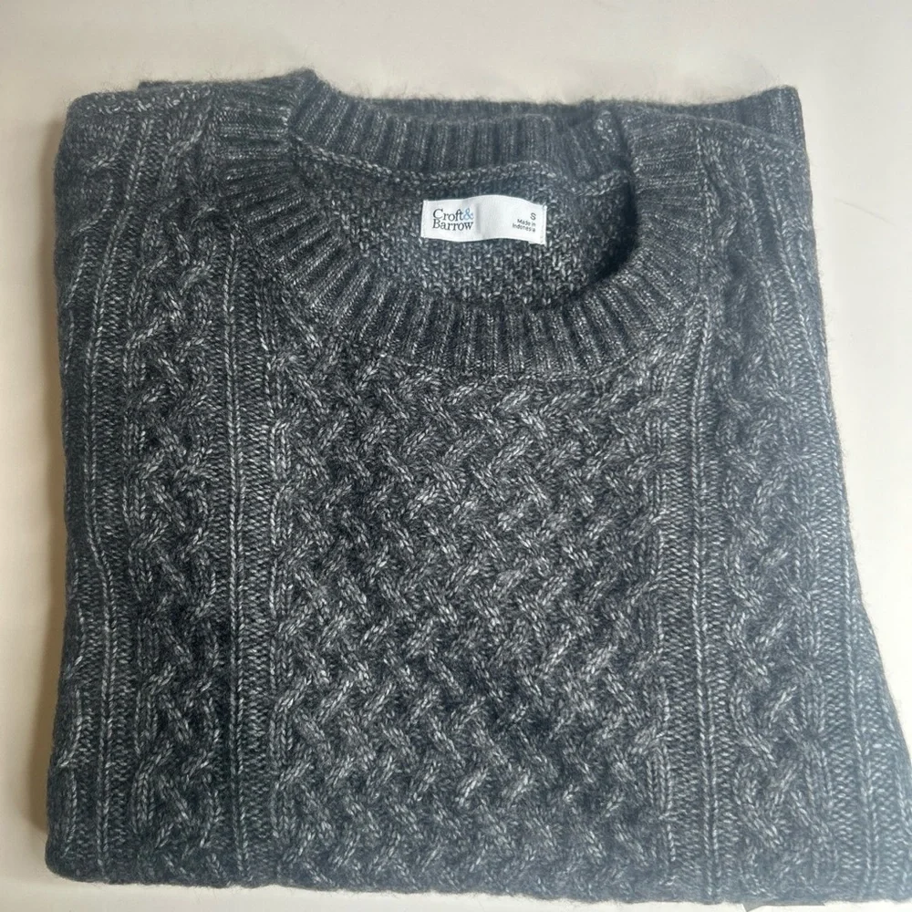 NWT Croft & barrow Cozy Sweater. Gray, Sz. S - Picture 5 of 6